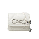 Diamond Bow Mini Square Crossbody Bag Chain Shoulder Mess