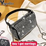 Diamond Crossbody Shoulder Bag Women Small Handbag Clutch Retro Pillow Hobos Bag