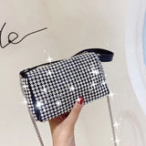 Diamond Crossbody Shoulder Bag Women Small Handbag Clutch Retro Pillow Hobos Bag