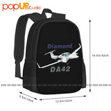 Diamond Da-42 Airplane Backpack Large Capacity Print Training Storage Bag