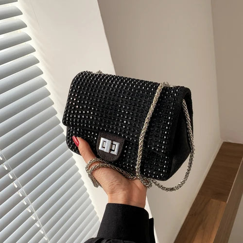 Diamond Flap Small Tote Bag Women's Handbag