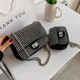 Diamond Flap Small Tote Bag Women's Handbag