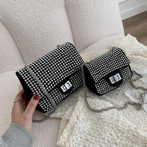 Diamond Flap Small Tote Bag Women's Handbag