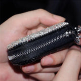 Diamond Inlaid Key Bag Car Key Leather Case Key Holder