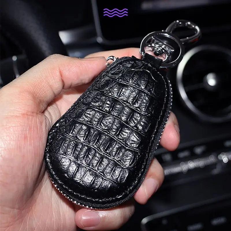 Diamond Inlaid Key Bag Car Key Leather Case Key Holder
