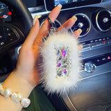 Diamond Key Case Protective Leather Key Bag for Car Accessories