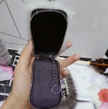 Diamond Key Case Protective Leather Key Bag for Car Accessories
