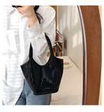 Large Capacity Diamond Tote Bucket Bag High-Quality Women's Handbag