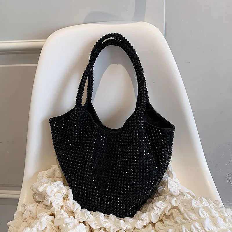 Large Capacity Diamond Tote Bucket Bag High-Quality Women's Handbag