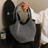 Large Capacity Diamond Tote Bucket Bag High-Quality Women's Handbag