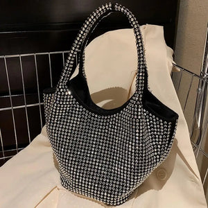 Large Capacity Diamond Tote Bucket Bag High-Quality Women's Handbag