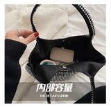 Large Capacity Diamond Tote Bucket Bag High-Quality Women's Handbag