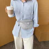 Diamond Laser Women's Waist Bag Chain Fanny Pack Shoulder Crossbody Chest Bags