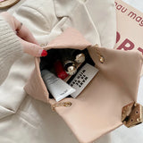 Diamond Lattice Mini Shoulder Bag PU Leather Flap Crossbody Bag