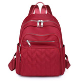 Diamond Lattice Oxford Backpacks For Women Large Capacity Female Travel Bags
