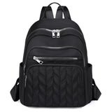Diamond Lattice Oxford Backpacks For Women Large Capacity Female Travel Bags