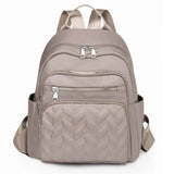 Diamond Lattice Oxford Backpacks For Women Large Capacity Female Travel Bags