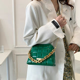 Diamond Lattice Shoulder Bag PU Leather Crossbody Handbag