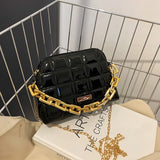 Diamond Lattice Shoulder Bag PU Leather Crossbody Handbag