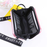 Diamond Lattice Women Shoulder Bag Wide Strap Mini Crossbody Cell Phone Bag