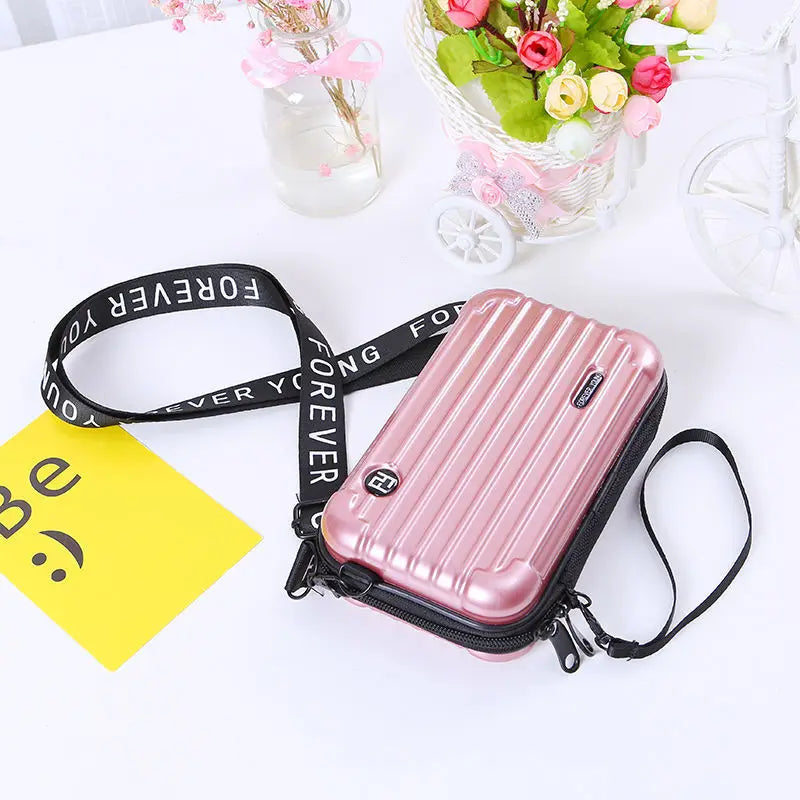 Diamond Lattice Women Shoulder Bag Wide Strap Mini Crossbody Cell Phone Bag