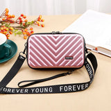 Diamond Lattice Women Shoulder Bag Wide Strap Mini Crossbody Cell Phone Bag