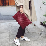 Diamond Lattice Women Clutch Bag PU Leather Envelope Bag Party Evening Bags