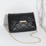 Diamond Lattice Women Shoulder Bag Embroidered Small Square Bag Crossbody Bags