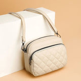 Diamond Lattice Women Shoulder Bag PU Leather Crossbody Handbag