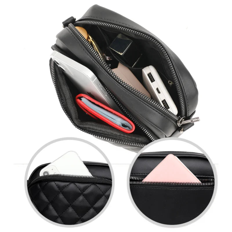 Diamond Lattice Shoulder Crossbody Handbag