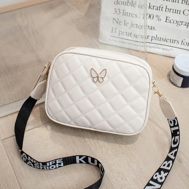 Diamond Pattern Square Shoulder Bags for Women PU Leather Crossbody Bags