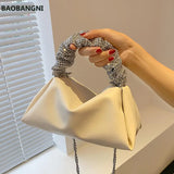 Diamond Pleated Tote Bag Soft PU Leather Women's Handbag