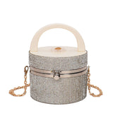 Diamond Round Acrylic Box Party Clutch Women Purses Handbags