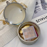 Diamond Round Acrylic Box Party Clutch Women Purses Handbags