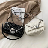 Diamond Small Crossbody Messenger Bag Chain Purses Handbags