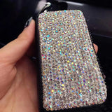 Diamond Women Car Key Bag PU Leather Keychain Car Key Case for Female