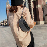 Diamond Women's Belt Bag Fanny Pack Chain Crossbody Chest Bags
