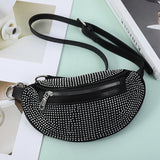 Diamond Women's Belt Bag Fanny Pack Chain Crossbody Chest Bags