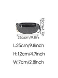 Diamond Women's Waist Bag Leather Belt Crossbody Chest Bag Female Fanny Pack