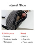 Diamond Women's Waist Bag Leather Belt Crossbody Chest Bag Female Fanny Pack