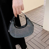 Diamond-Encrusted Underarm Bag for Women