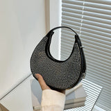 Diamond-Encrusted Underarm Bag for Women
