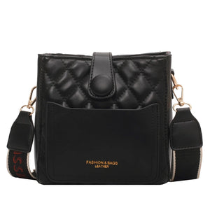 Diamond Grid Women's Shoulder Bag High-Quality PU Leather Crossbody Bag