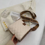Diamond Grid Women's Shoulder Bag High-Quality PU Leather Crossbody Bag