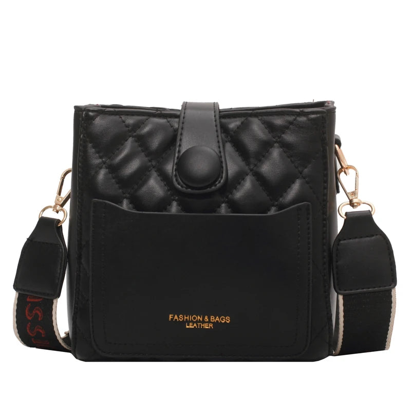 Diamond Grid Women's Shoulder Bag High-Quality PU Leather Crossbody Bag