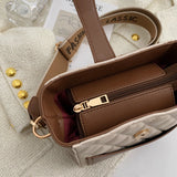 Diamond Grid Women's Shoulder Bag High-Quality PU Leather Crossbody Bag