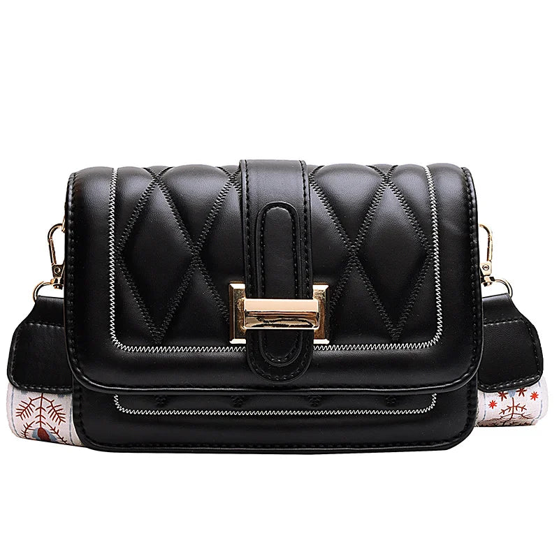 Diamond Shape Women's Shoulder Bag PU Ladies Messenger Bag
