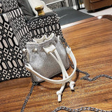 Diamonds Bucket Chain Shoulder Bags Rhinestones Crossbody Tote Handbags