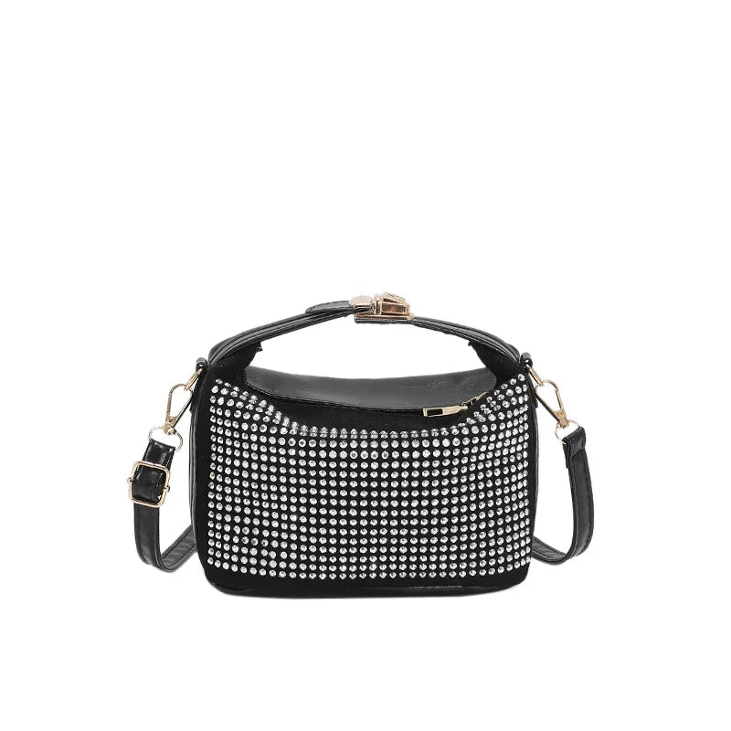 Diamonds Crossbody Bag Women Fashionable Leather Purses Handbags