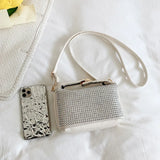 Diamonds Crossbody Bag Women Fashionable Leather Purses Handbags